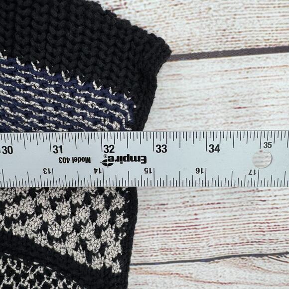 Joie Open Front Multi Knit Sleeveless Cardigan Shawl Women's XXS/S Black/Blue - Picture 10 of 11